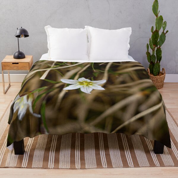 Item preview, White flower blooming in thick grass designed and sold by Shizenkai.