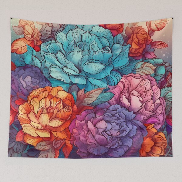 Item preview, Floral Pattern : Watercolour and Ink designed and sold by MTJ-Mushrooms.