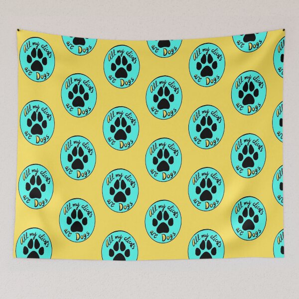 Item preview, Paw print Client Patch on yellow designed and sold by DogStylistVibes.