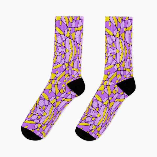 Item preview, Abstract meditative symmetrical pattern • Purple and yellow designed and sold by boozkova-vorona.
