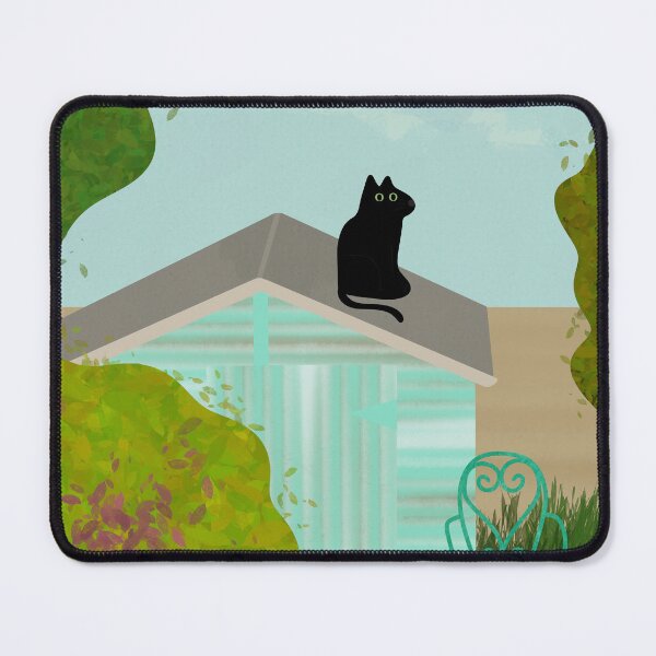 Item preview, Black cat on a shed designed and sold by imohayes.