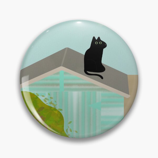Item preview, Black cat on a shed designed and sold by imohayes.