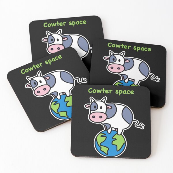Item preview, cute outer space cow (black BG) designed and sold by konatarin.