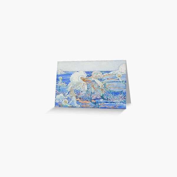 Item preview, Vintage Illustration Jessie M. King Mermaids in the Waves designed and sold by Deannaboh.