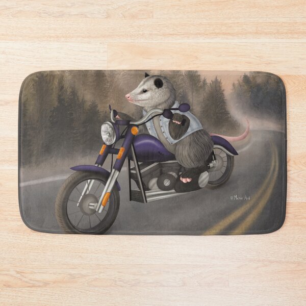 Item preview, Cruising Opossum on a motorcycle designed and sold by Mehu.
