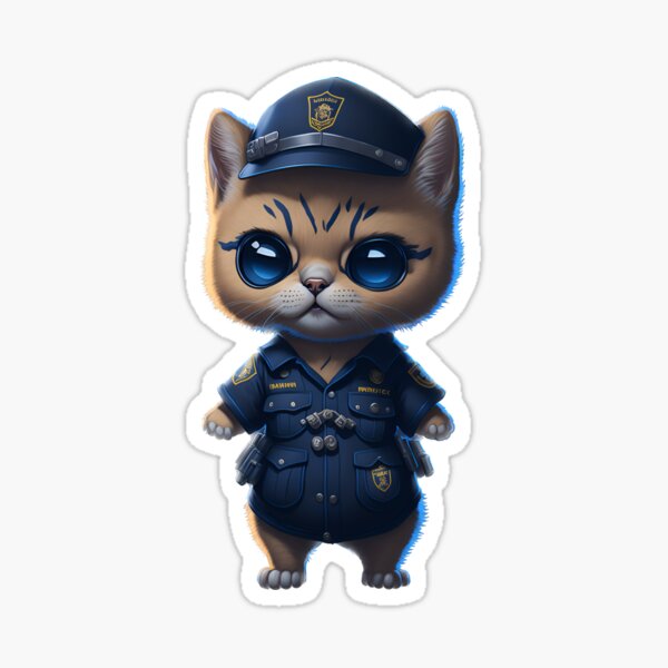 Cats Police Sticker for iOS & Android