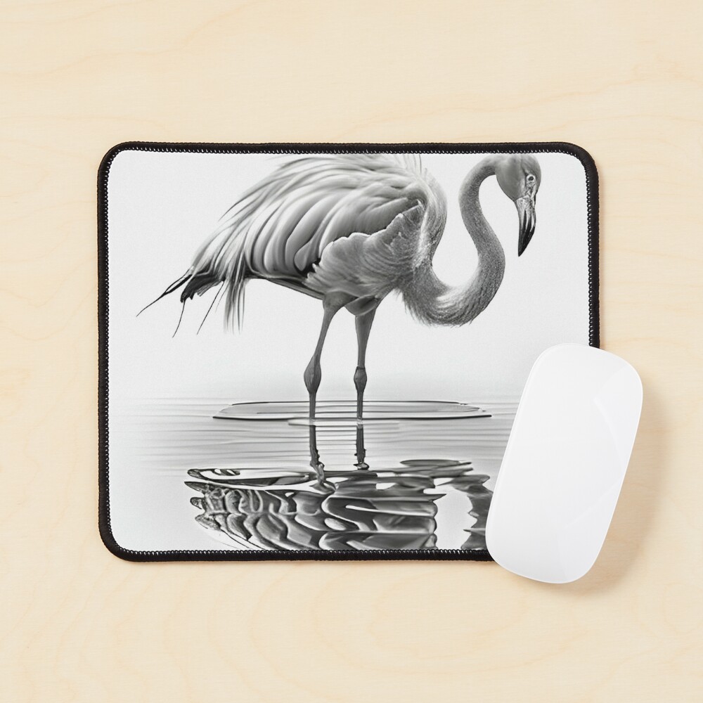 Black and white Flamingo drawing Canvas Print for Sale by Pencil-Art