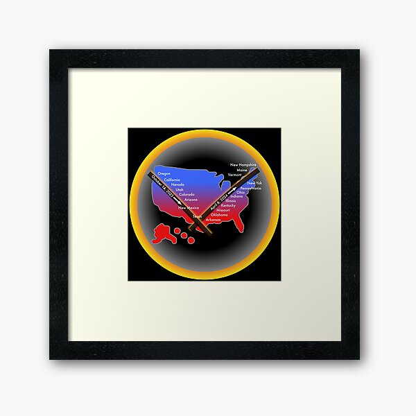Item preview,  Two solar eclipses in the US 2023 and 2024.  designed and sold by Cosmos-as-Art.