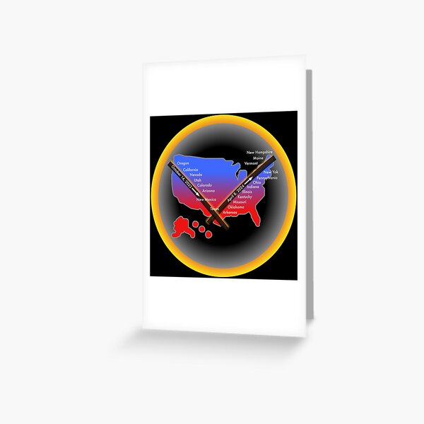 Item preview,  Two solar eclipses in the US 2023 and 2024.  designed and sold by Cosmos-as-Art.