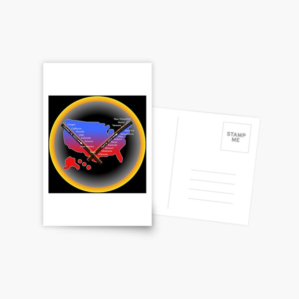Item preview,  Two solar eclipses in the US 2023 and 2024.  designed and sold by Cosmos-as-Art.