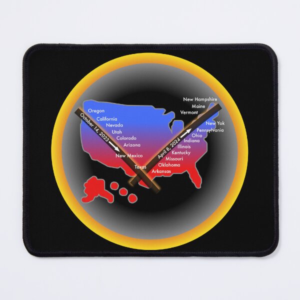 Item preview,  Two solar eclipses in the US 2023 and 2024.  designed and sold by Cosmos-as-Art.