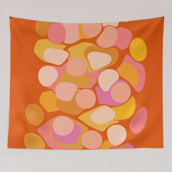 Item preview, Puntos abstractos en rosa y naranja designed and sold by JuneJournal.