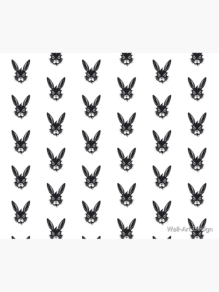 Thumbnail 6 of 6, Throw Blanket, Angry Black Rabbit designed and sold by Wall-Art-Design.