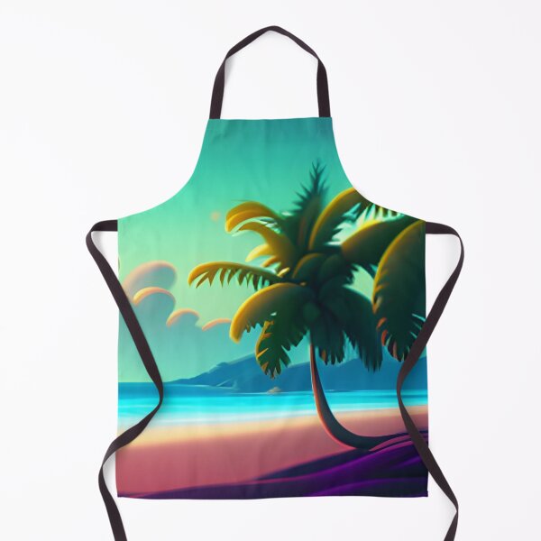 Item preview, Beach Sunset Fantasy in Cartoon Style with a Pink Paradise Mountain designed and sold by stylishdzign.