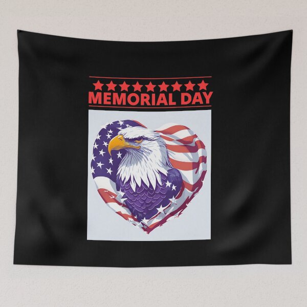 Item preview, Memorial Day Heart Eagle Stars designed and sold by teewearstyle.
