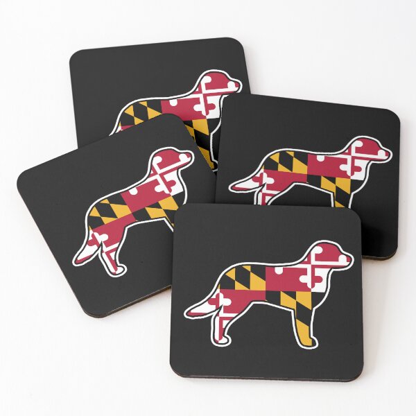 Item preview, Maryland Flag Chesapeake Bay Retriever Dog Silhouette designed and sold by Jenn Inashvili.
