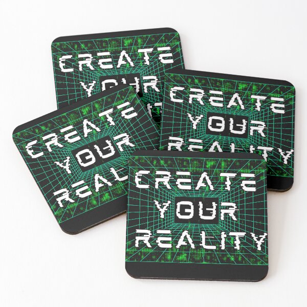 Item preview, Digital green code Create Your Reality  designed and sold by CoralCactusArt.
