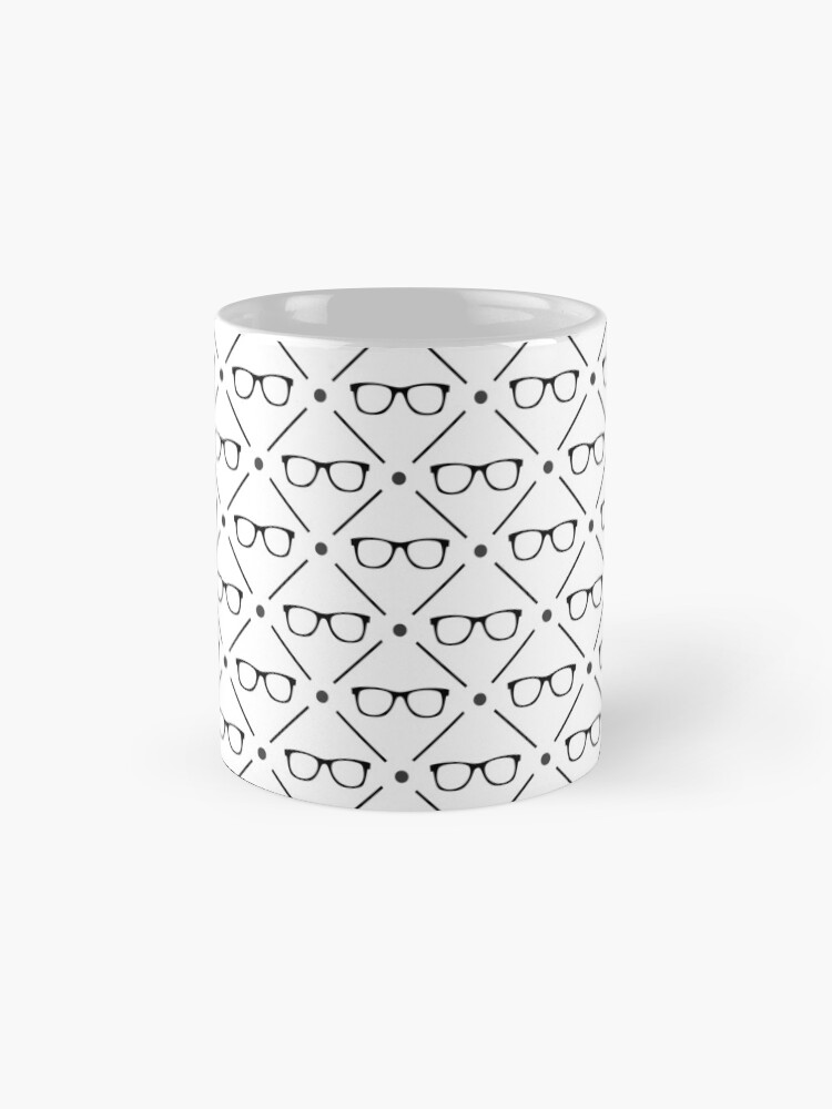 Thumbnail 4 of 6, Coffee Mug, Glasses Checkered Pattern designed and sold by OpticianNow.