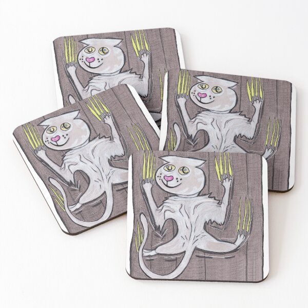 Item preview, Cat destroys curtains designed and sold by ZombiOctopi.