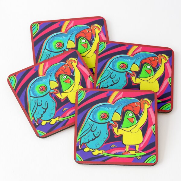 Item preview, Fantasy dance of parrots designed and sold by WAKYSHOP.