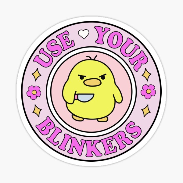 Benutzen Sie Ihr Blinkers lustiges süßes Stoßstangen-Meme Sticker