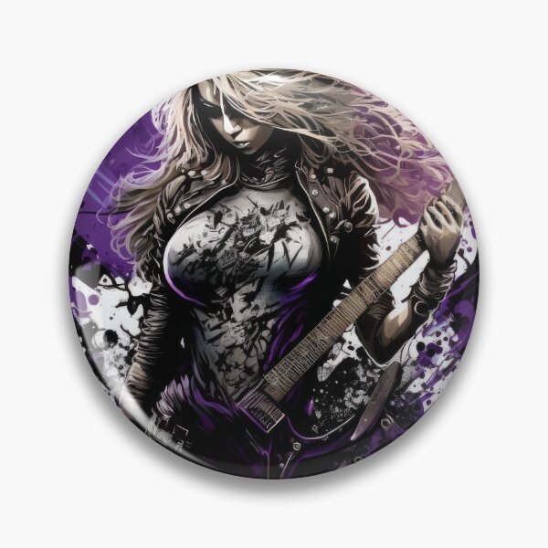 Item preview, ROCKER GIRL LEATHER SUIT SPLASH ELECTRIC GUITAR DESTROYER designed and sold by ogirdorgraphics.