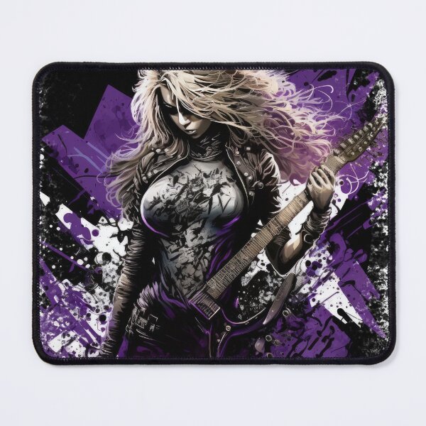 Item preview, ROCKER GIRL LEATHER SUIT SPLASH ELECTRIC GUITAR DESTROYER designed and sold by ogirdorgraphics.