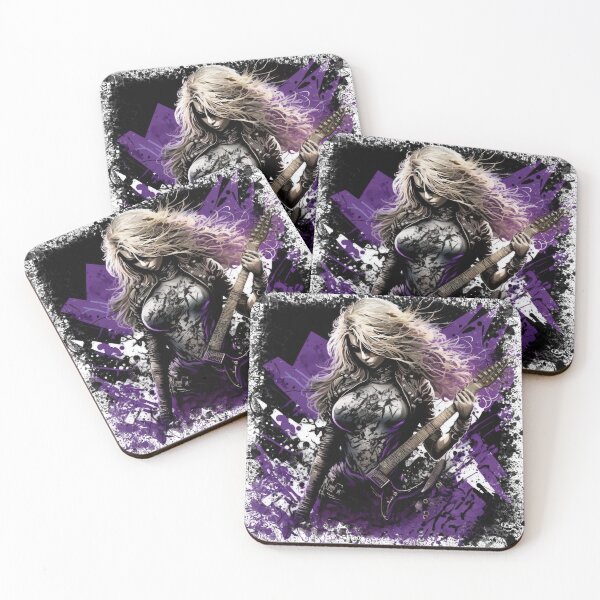 Item preview, ROCKER GIRL LEATHER SUIT SPLASH ELECTRIC GUITAR DESTROYER designed and sold by ogirdorgraphics.