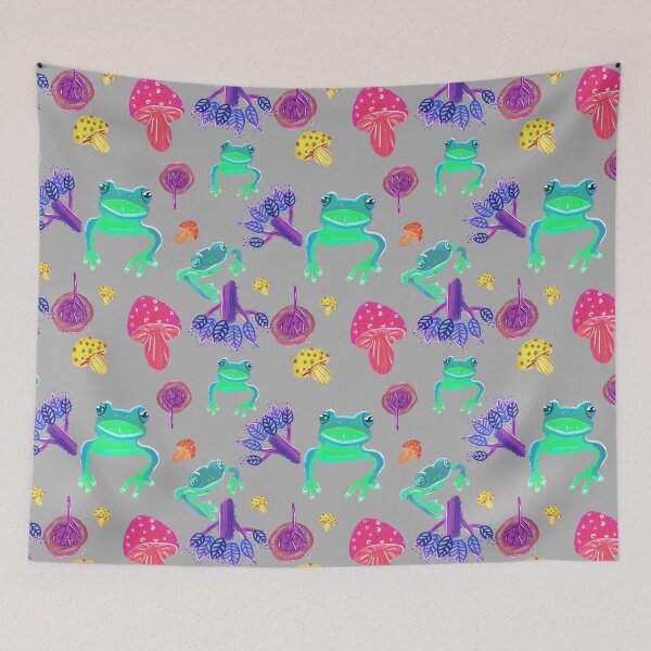 Item preview, Mushrooms And Frogs 2.0 designed and sold by Bruna Porto Arts.