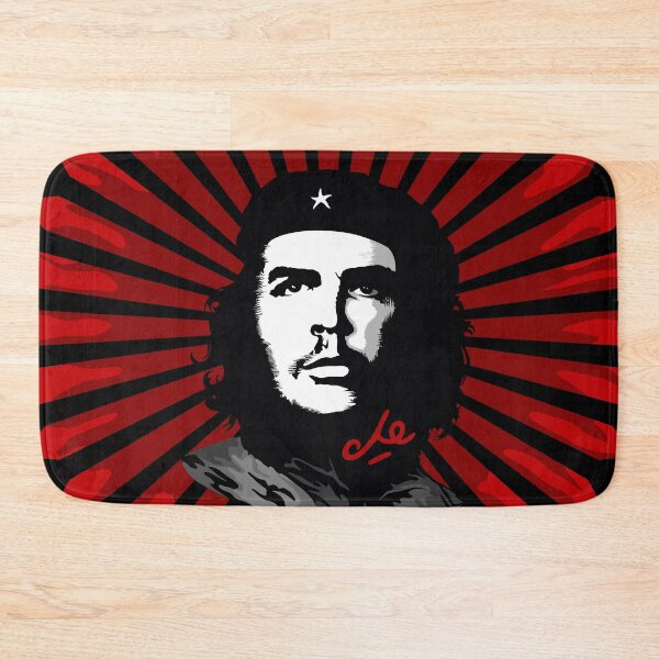 Item preview, El Che Iconic Portrait on Abstract red sun Background designed and sold by BluedarkArt.