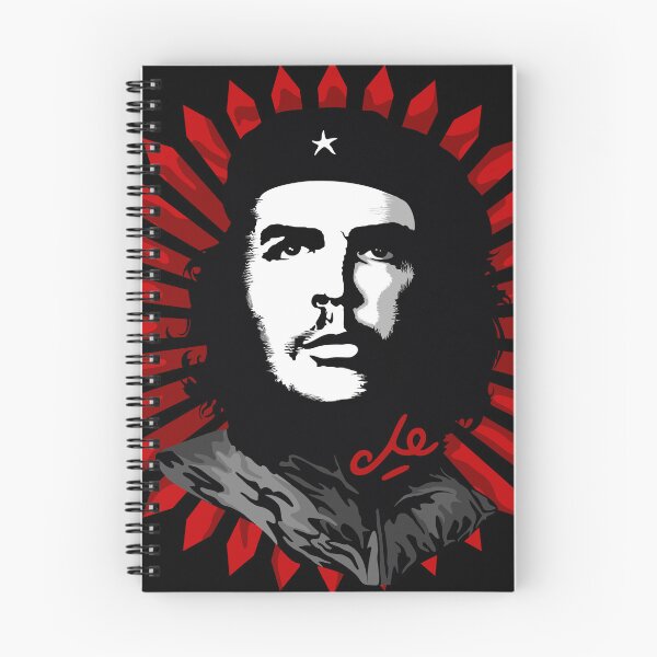 Item preview, El Che Iconic Portrait on Abstract red sun Background designed and sold by BluedarkArt.