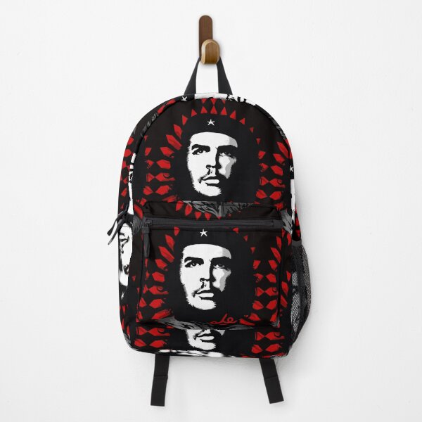 Item preview, El Che Iconic Portrait on Abstract red sun Background designed and sold by BluedarkArt.