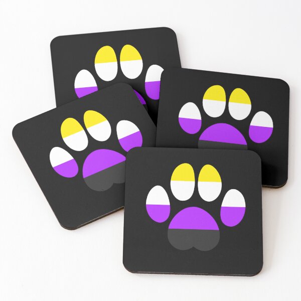 Item preview, Non-binary Pride LGBT Paw  designed and sold by Teho Tune.