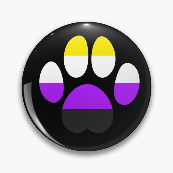 Item preview, Non-binary Pride LGBT Paw  designed and sold by Teho Tune.