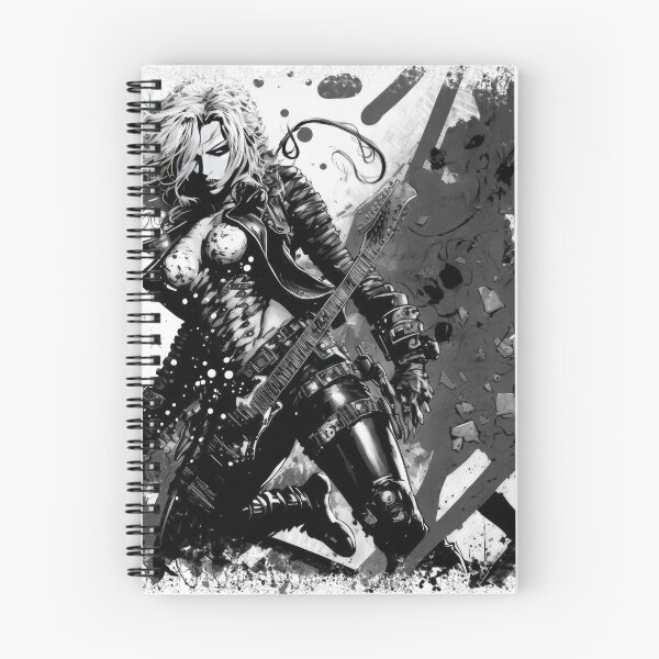 Item preview, ROCKER GIRL LEATHER SUIT SPLASH ELECTRIC GUITAR DESTROYER designed and sold by ogirdorgraphics.