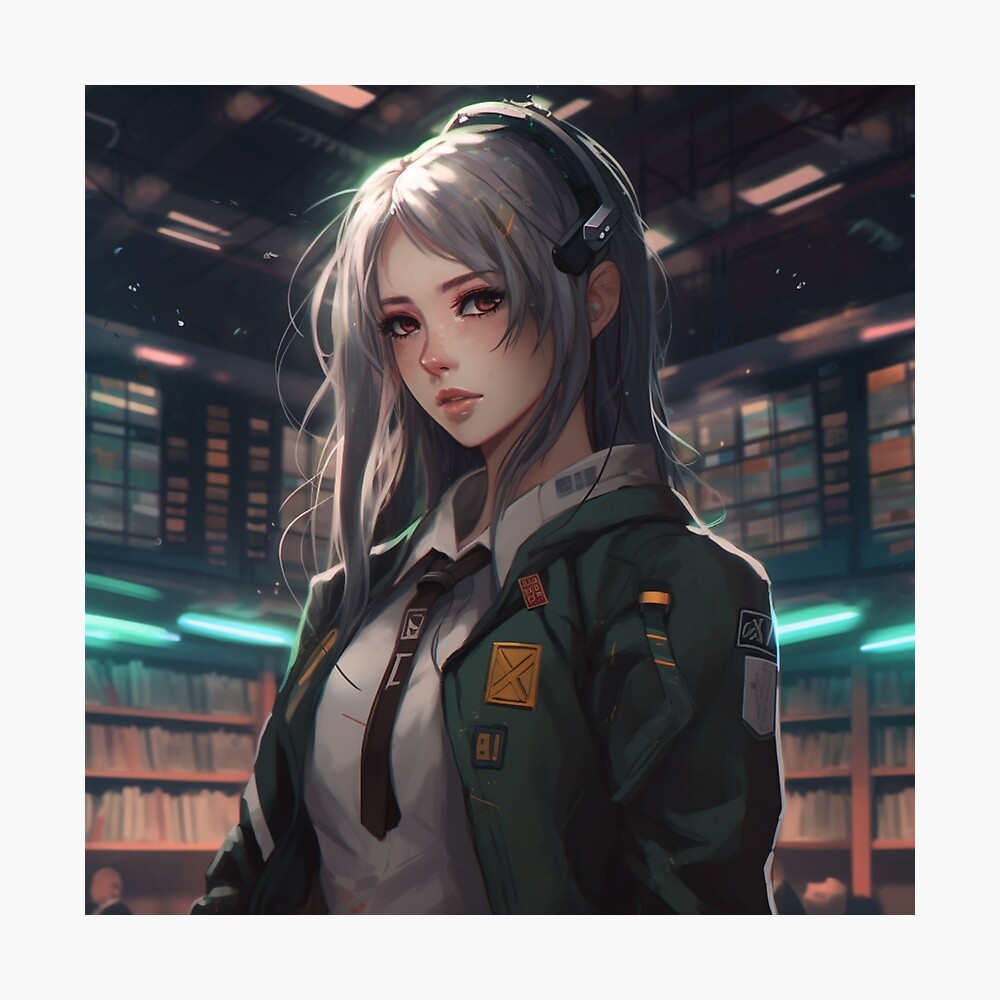 Anime School Girl - AI Generated Art 