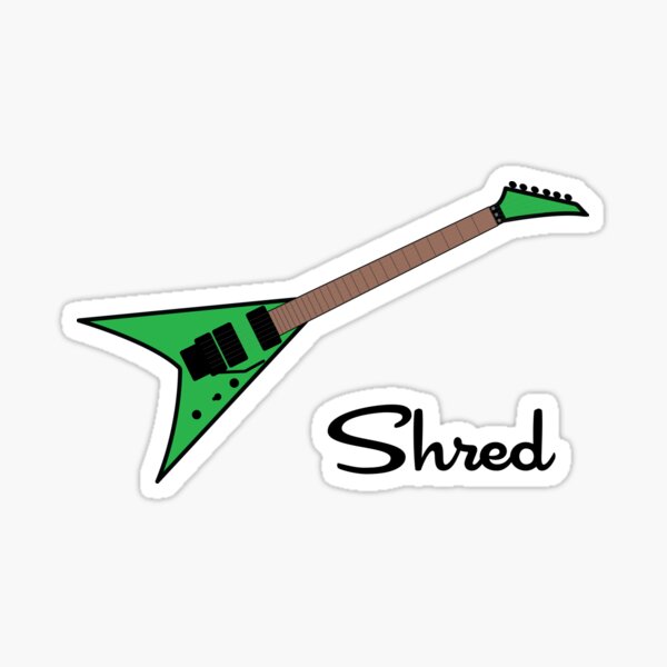 Shredding Insanity Alert Sticker - Shredding Insanity Alert Guitar