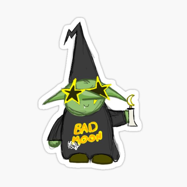 Vista previa del artículo con la obra «¡Gira mundial de Bad Moon!», diseñado y vendido por littlebuzby.