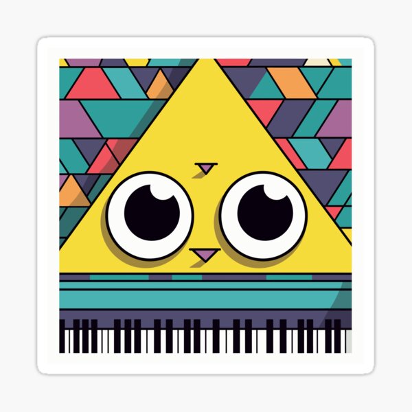 Piano triangulaire original Sticker