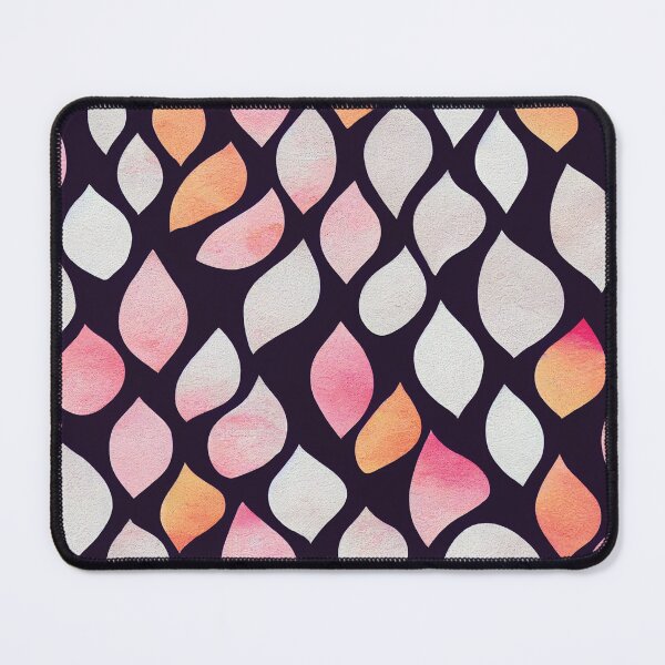 Item preview, Boho Leaves - Pink, Orange and White leaves on Black Background designed and sold by kougan.