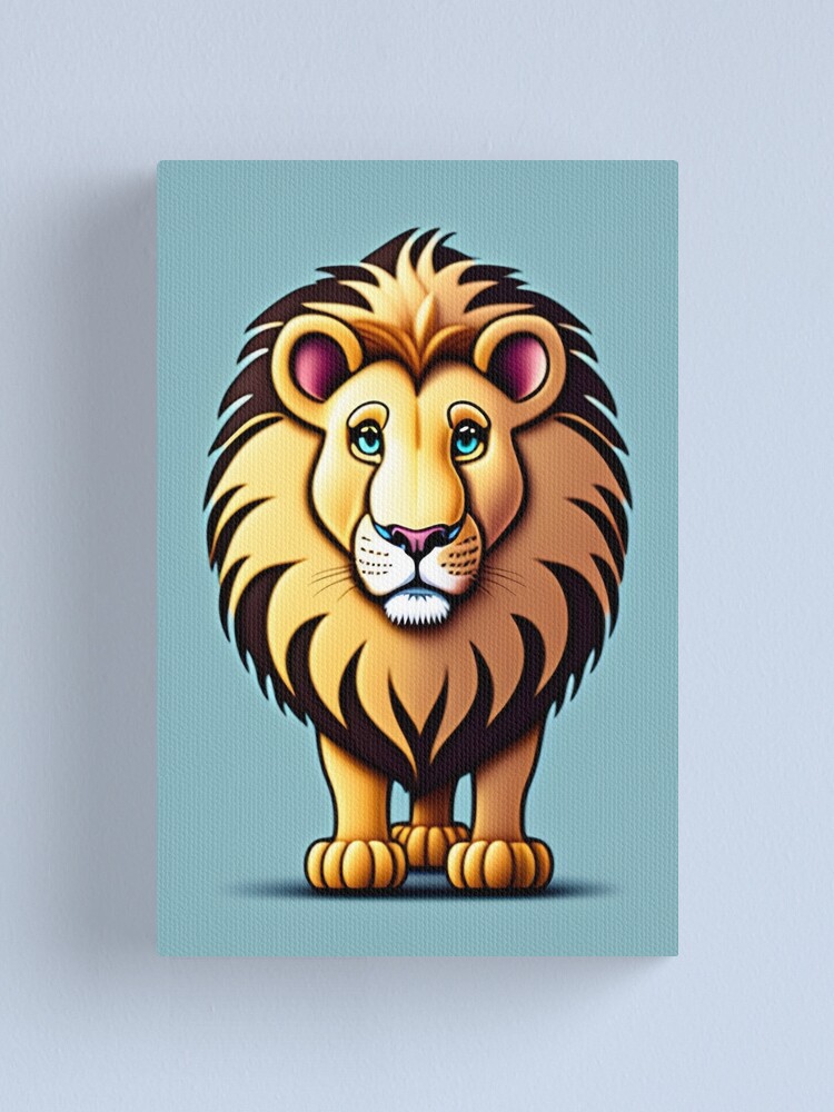 Buy Small African Lion Totem Animal Art Print, Drawing Unframed Online in  India - Etsy