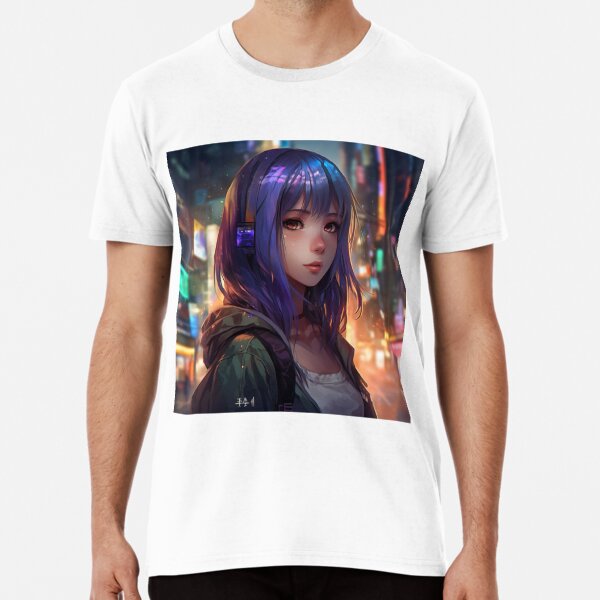 Aesthetic cyberpunk anime girl' Unisex Crewneck Sweatshirt