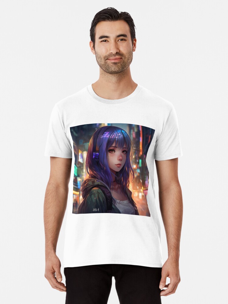 Aesthetic cyberpunk anime girl' Unisex Crewneck Sweatshirt