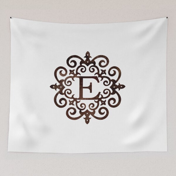 Item preview, Monogram E Rustic Gothic Motif designed and sold by simplymonogram.