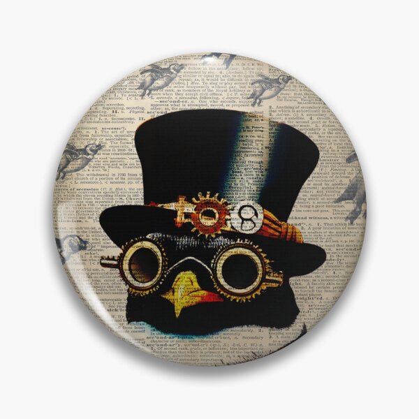 Item preview, steampunk, penguin vintage dictionary print designed and sold by madhatdesigns.