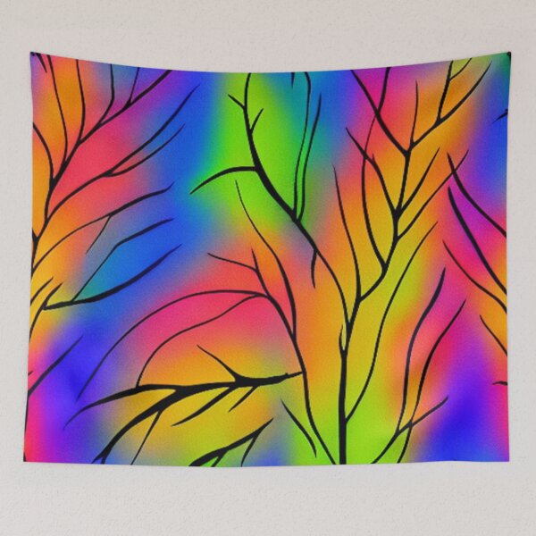 Item preview, Abstract Branches on Colorful Neon Sky designed and sold by calibrit.