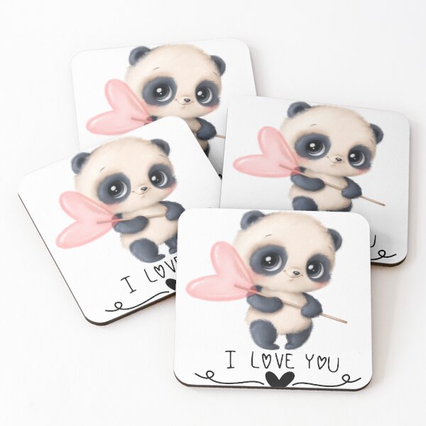Artikelvorschau, je t'aime - Ich liebe dich - Panda entworfen und verkauft von AZZEMAA.