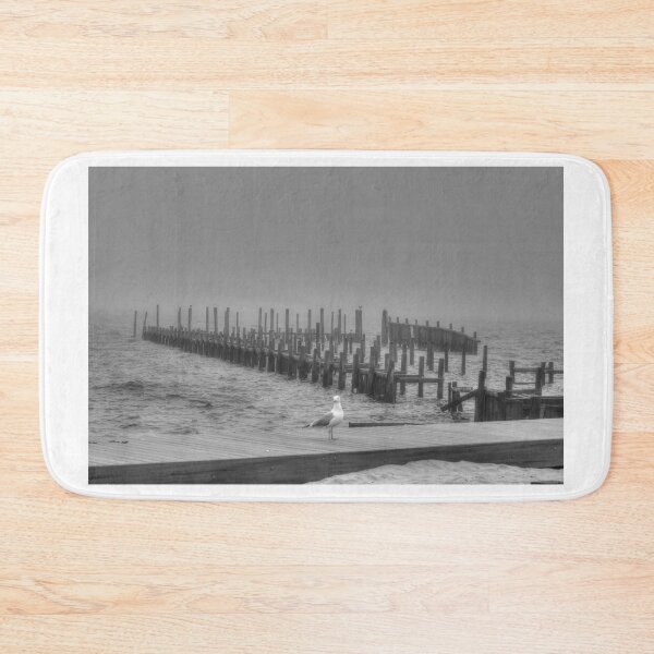 Item preview, Seagull Grounded On The Boardwalk Along the Barnegat Bay at the Jersey Shore designed and sold by BradKnorrArt.