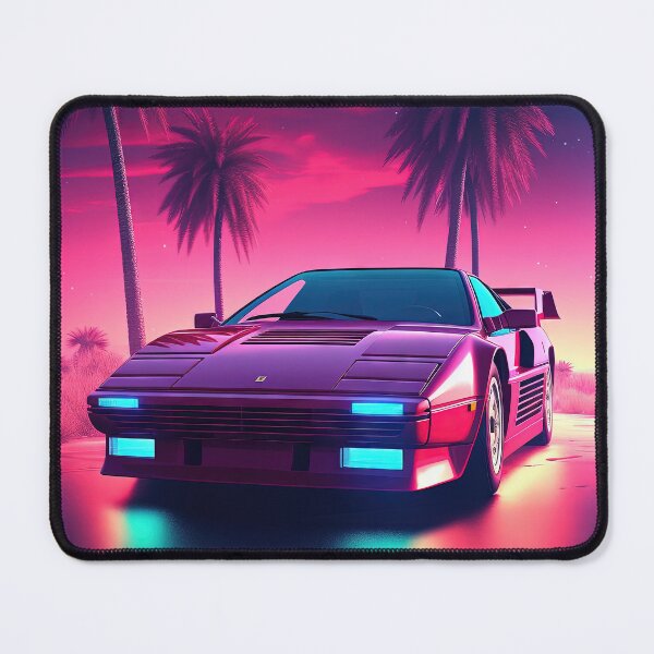 Item preview, Neon Wheels: A Synthwave Drive into the Future designed and sold by Mullet Monkey.