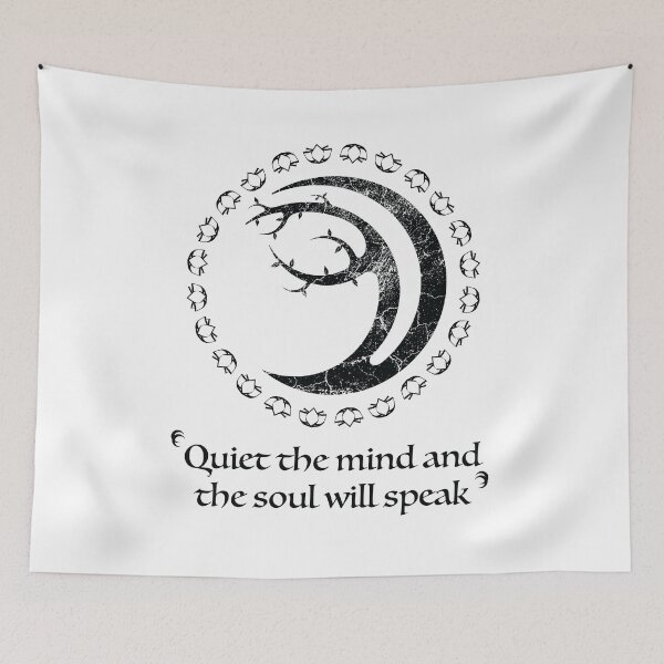 Item preview, Bodhi Tree Crescent Moon Black Distress  designed and sold by Gnartist.